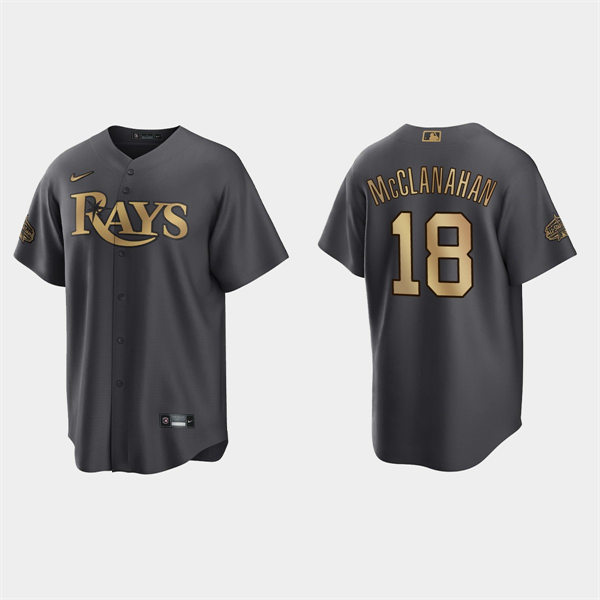 Mens Youth Tampa Bay Rays Shane McClanahan 2022 MLB All-Star Game Jersey - Charcoal