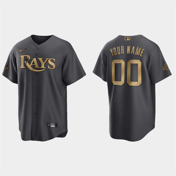 Mens Youth Tampa Bay Rays Custom Nike Charcoal 2022 MLB All-Star Game Jersey