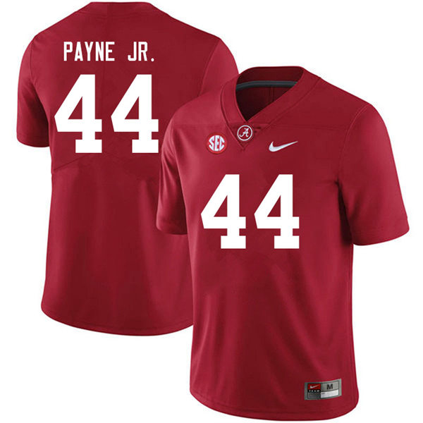 Men's Youth Alabama Crimson Tide #44 Damon Payne Jr. Crimson College Football Game Jersey