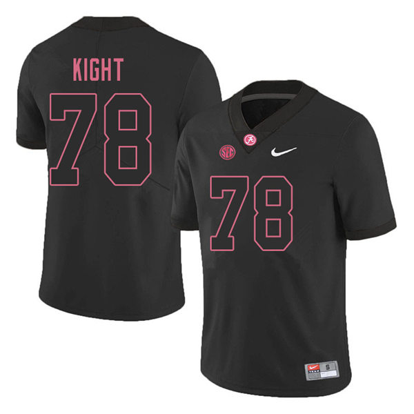 Men's Youth Alabama Crimson Tide #78 Amari Kight Blackout College Football Jersey