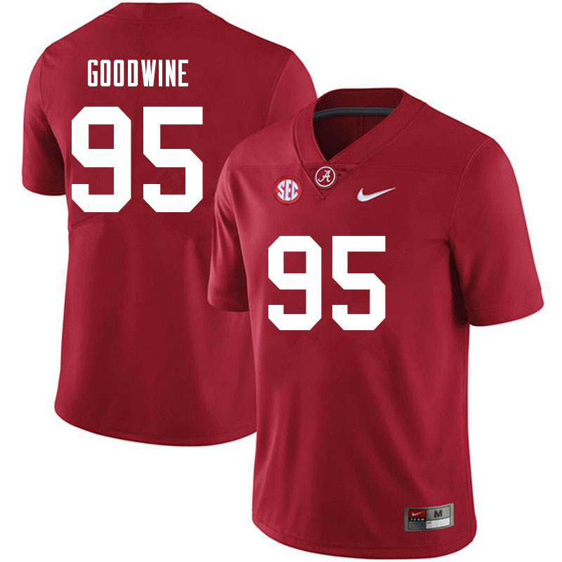 Men's Youth Alabama Crimson Tide #95 Monkell Goodwine Crimson College Football Game Jersey