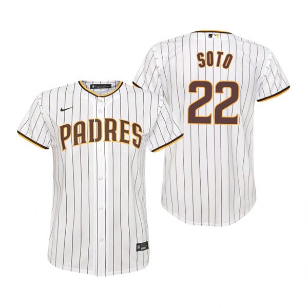 Youth San Diego Padres #22 Juan Soto White Home Jersey