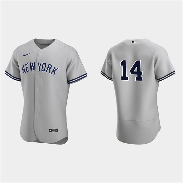 Men's New York Yankees #14 Marwin Gonzalez Grey Road FlexBase Game Jersey
