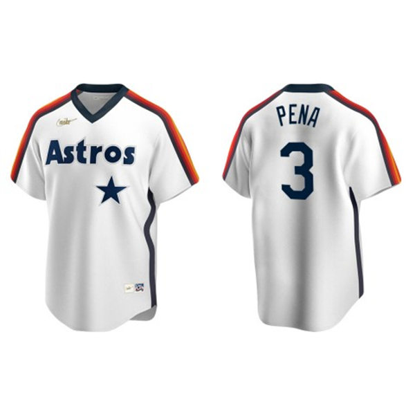 Mens Houston Astros #3 Jeremy Pena Nike White Pullover Cooperstown Collection Jersey