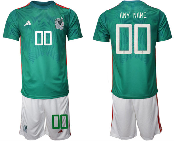 Mens Mexico National Team Custom 2022 Green goalkeeper Soccer Jersey Suit