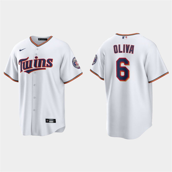 Men's Minnesota Twins Retired Player #6 Tony Oliva 2022 Baseball Hall of Fame Induction Jersey - White