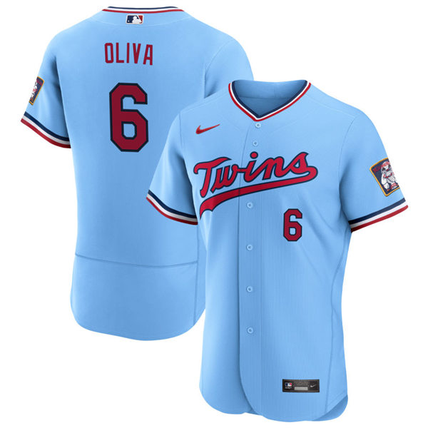 Men's Minnesota Twins Retired Player #6 Tony Oliva Blue Alternate Flex Base Jersey