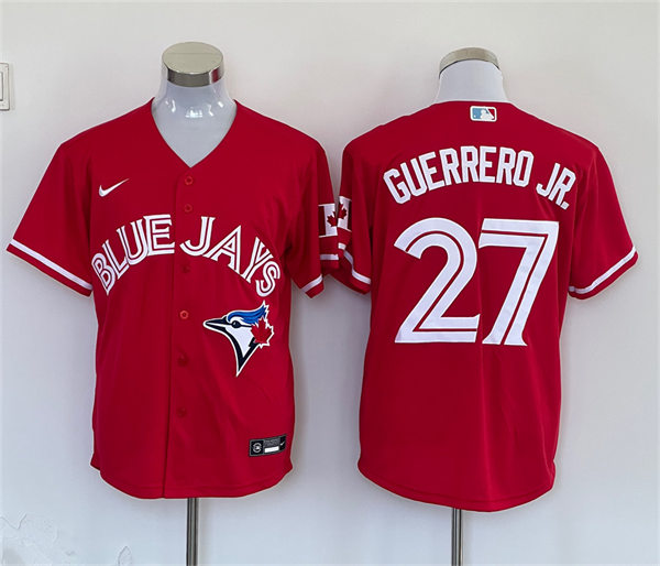 Mens Toronto Blue Jays #27 Vladimir Guerrero Jr. Nike Red Alternate Cool Base Jersey