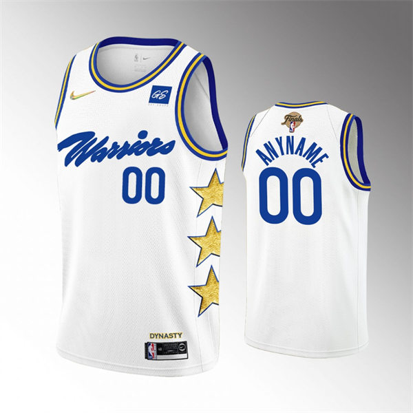 Mens Youth Golden State Warriors Custom White 2021-22 NBA Finals Championship Earned Edition Jersey