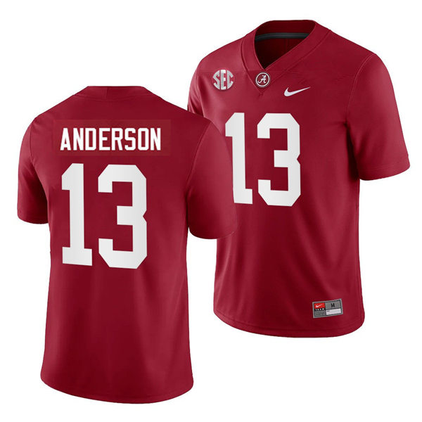 Men's Youth Alabama Crimson Tide #13 Aaron Anderson Crimson College Football Game Jersey