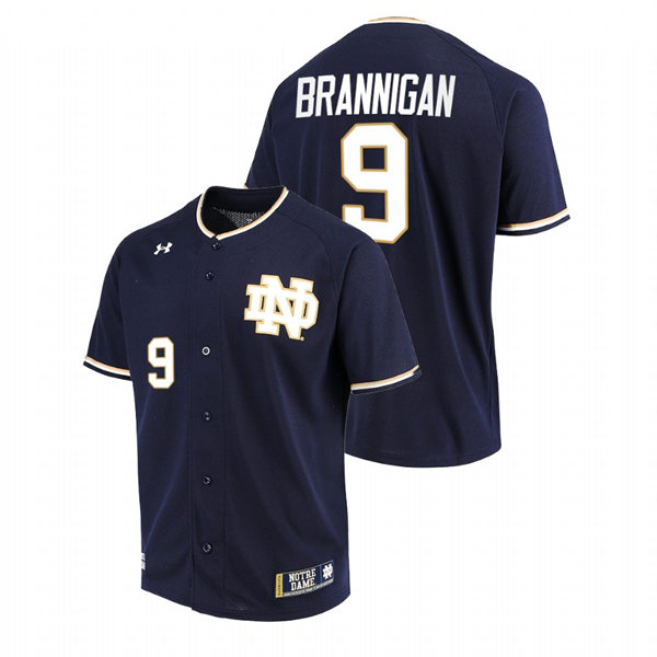 Mens Youth Notre Dame Fighting Irish #9 Jack Brannigan Navy Limited College Baseball Jersey