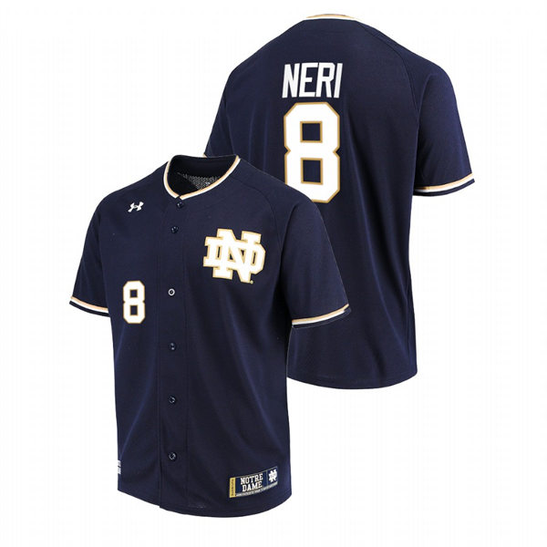 Mens Youth Notre Dame Fighting Irish #8 Danny Neri Navy Limited College Baseball Jersey