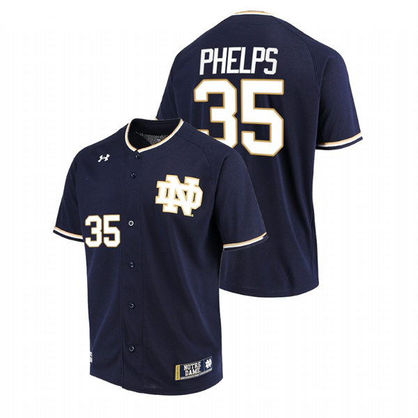 Mens Youth Notre Dame Fighting Irish #35 David Phelps Navy Limited College Baseball Jersey