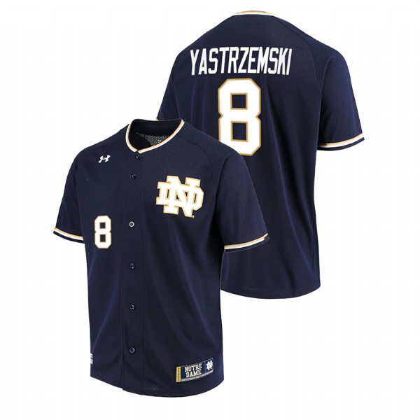 Mens Youth Notre Dame Fighting Irish #8 Carl Yastrzemski Navy Limited College Baseball Jersey