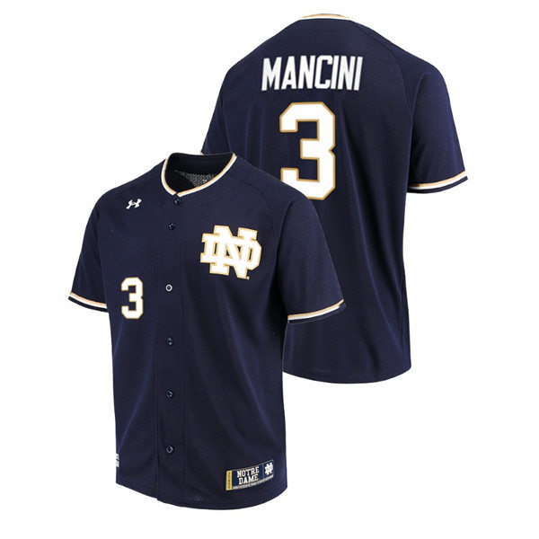 Mens Youth Notre Dame Fighting Irish #3 Trey Mancini Navy Limited College Baseball Jersey