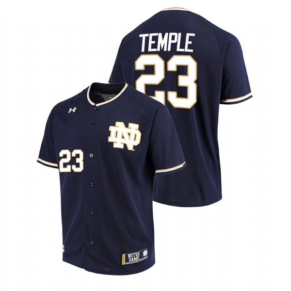 Mens Youth Notre Dame Fighting Irish #23 Austin Temple Navy Limited College Baseball Jersey