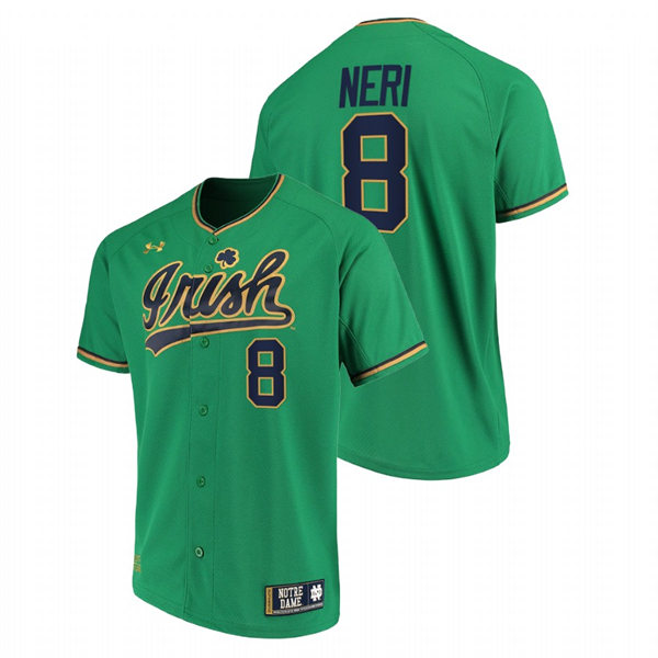 Mens Youth Notre Dame Fighting Irish #8 Danny Neri Green Limited College Baseball Jersey