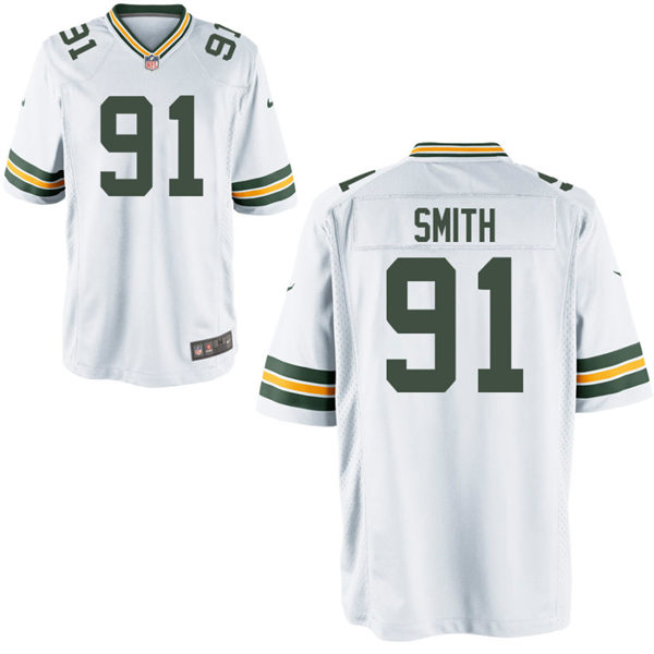 Youth Green Bay Packers #91 Preston Smith White Limited Jersey