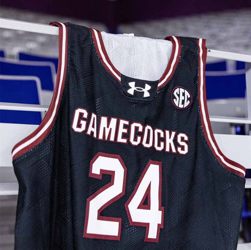 Men's Youth South Carolina Gamecocks Custom 2023-24 Black College Basketball Game Jersey