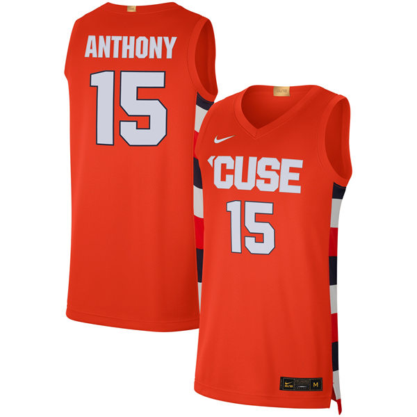 Mens Youth Syracuse Orange #15 Carmelo Anthony Nike Orange Alumni Basketball Jersey