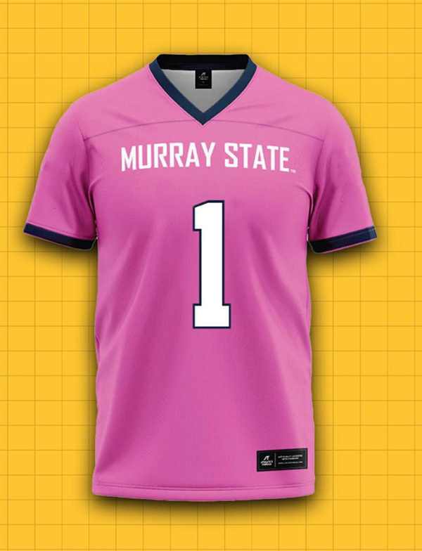Mens Youth Murray State Racers Custom 2023 Pink Football Game Jersey