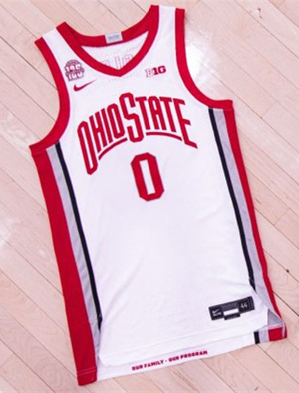 Mens Youth Ohio State Buckeyes Custom 2023 White Home 125TH anniversary Jersey