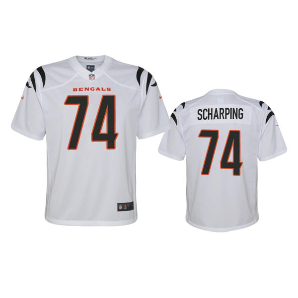 Youth Cincinnati Bengals #74 Max Scharping Nike White Limited Jersey
