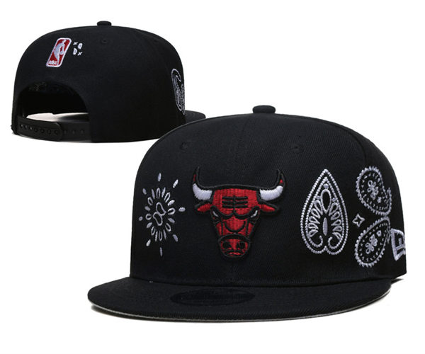 NBA Chicago Bulls Embroidered Black Snapback Cap YD2310121