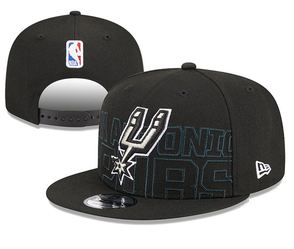 NBA San Antonio Spurs Black Embroidered Black Snapback Cap YD2310121