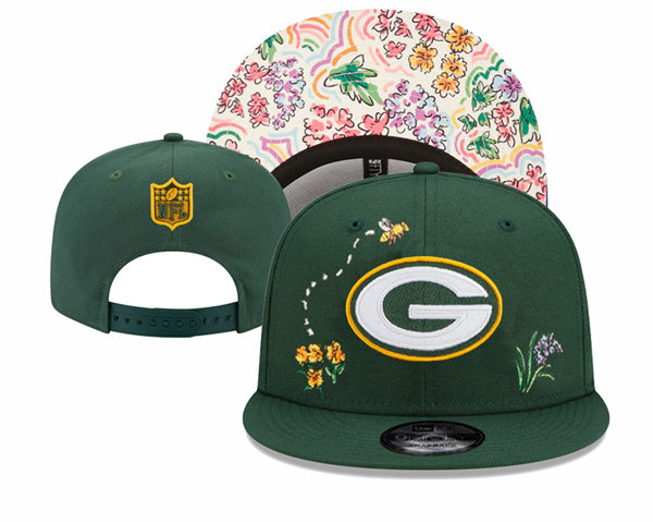 NFL Green Bay Packers Embroidered Green Snapback Cap YD2310121  (1)