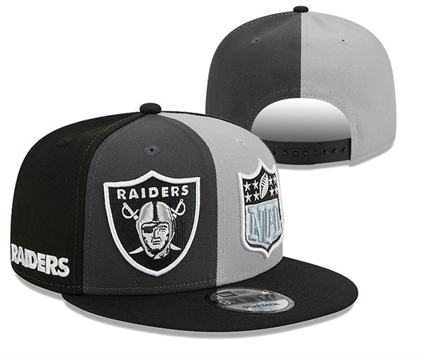 NFL Las Vegas Raiders Embroidered Split Snapback Cap YD2310121  (2)