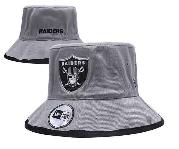 NFL Las Vegas Raiders Embroidered Gray Bucket Hat YD2310121  (5)