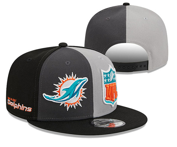 NFL Miami Dolphins Embroidered Split Snapback Cap YD2310121  (2)