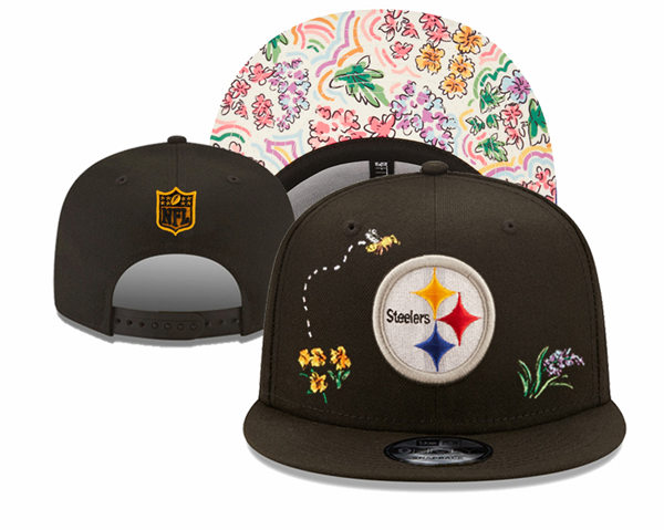 NFL Pittsburgh Steelers Embroidered Black Snapback Cap YD2310121  (1)