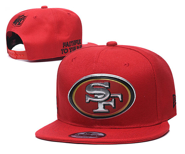 NFL San Francisco 49ers Embroidered Red Snapback Cap YD2310121 (1)