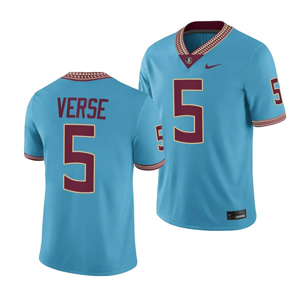 Mens Youth Florida State Seminoles #5 Jared Verse Nike 2023 F.U.S.E. Elite Blue College Football Game Jersey