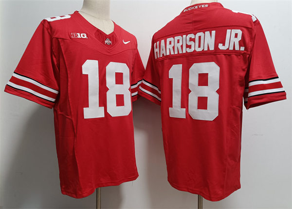 Mens Ohio State Buckeyes #18 Marvin Harrison Jr. Nike 2023 F.U.S.E. Limited Scarlet College Football Game Jersey