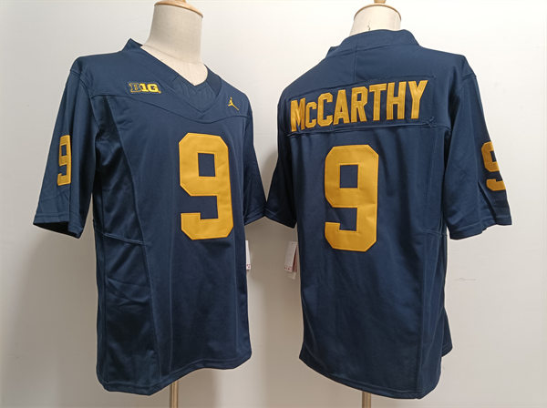 Men's Michigan Wolverines #9 J.J. Mccarthy Nike 2023 F.U.S.E. Limited Navy College Football Game Jersey