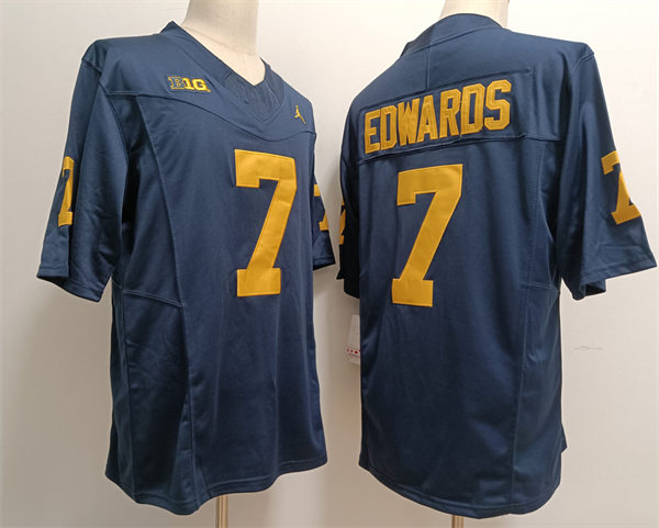 Men's Michigan Wolverines #7  Donovan Edwards Nike 2023 F.U.S.E. Limited Navy College Football Game Jersey