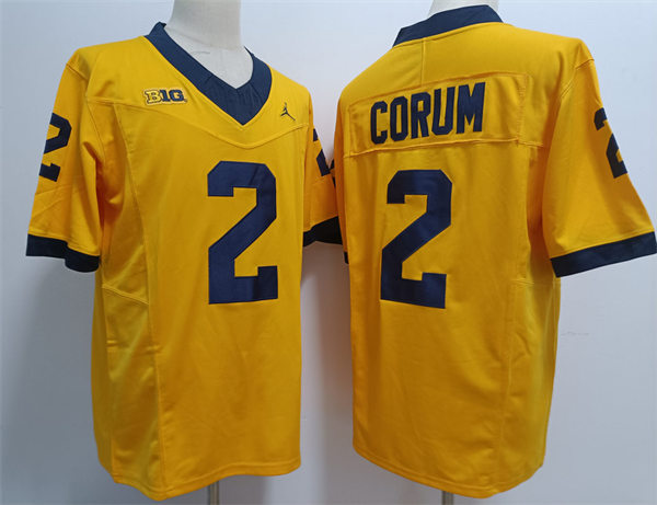 Men's Michigan Wolverines #2 Blake Corum  Nike 2023 F.U.S.E. Limited Gold College Football Game Jersey