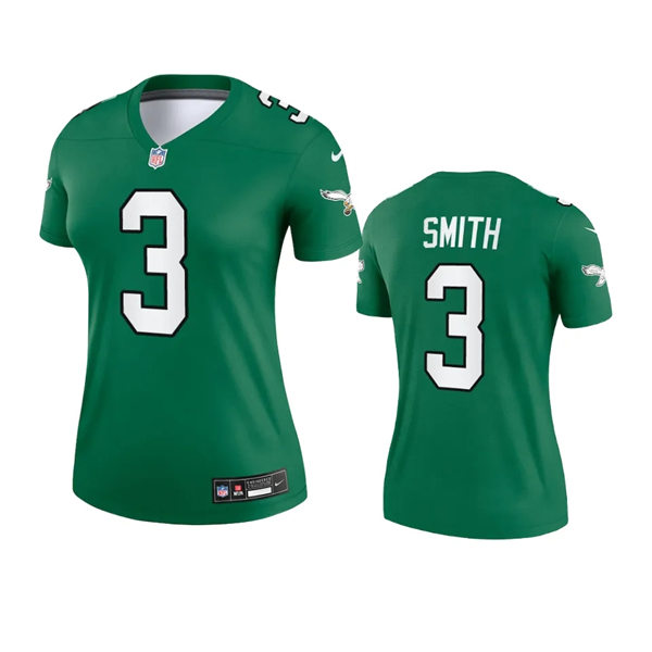 Womens Philadelphia Eagles #3 Nolan Smith Kelly Green Alternate Legend Jersey - Jersey