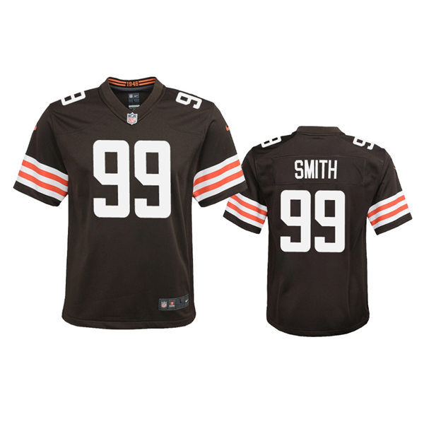 Youth Cleveland Browns #99 Za'Darius Smith Brown Home Limited Jersey