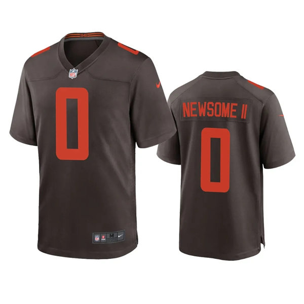 Mens Cleveland Browns #0 Greg Newsome II Nike Brown Alternate Vapor Limited Player Jersey