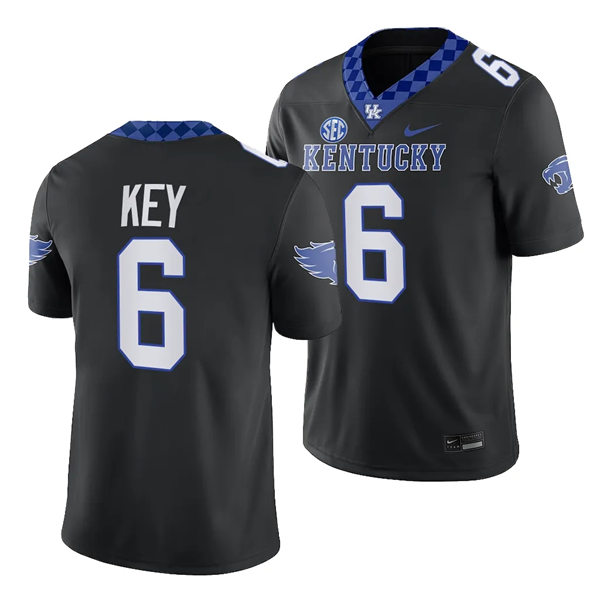 Mens Youth Kentucky Wildcats #6 Dane Key 2023 Black Alternate Football Uniform Jersey