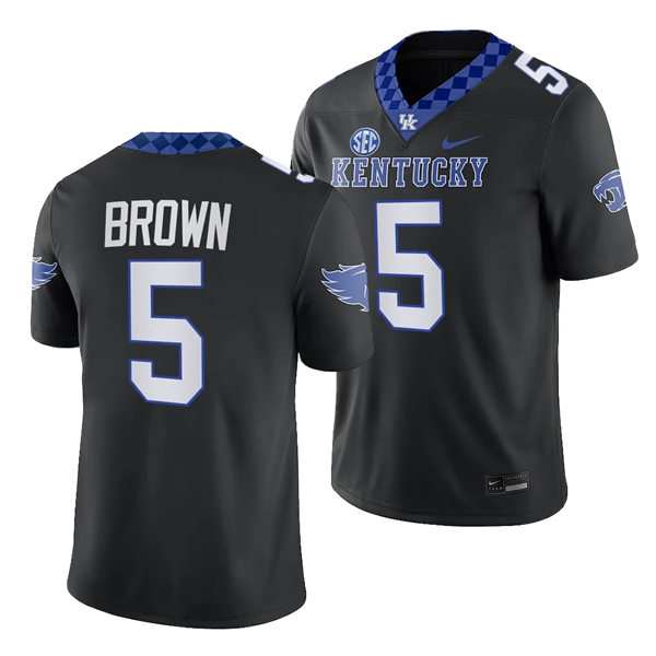 Mens Youth Kentucky Wildcats #5 Anthony Brown 2023 Black Alternate Football Uniform Jersey