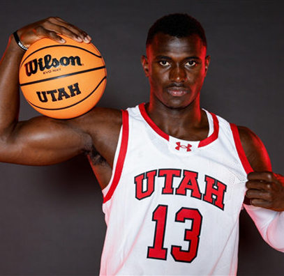 Mens Youth Utah Utes #13 Keba Keita 2023-24 White College Basketball Game Jersey