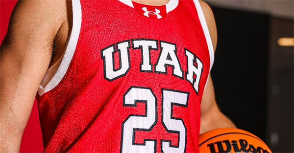 Mens Youth Utah Utes #25 rollie worster 2023-24 Red college basketball game jersey