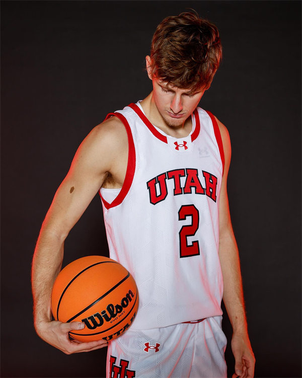 Mens Youth Utah Utes #2 Cole Bajema 2023-24 White College Basketball Game Jersey