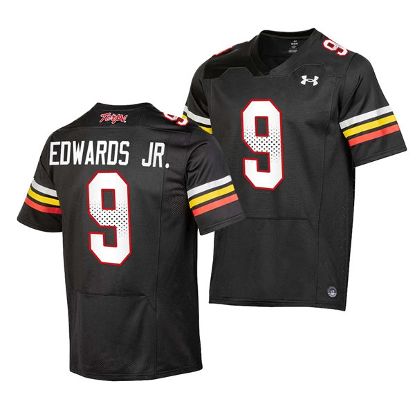 Mens Youth Maryland Terrapins #9 Billy Edwards Jr 2023 Black Football Game Jersey