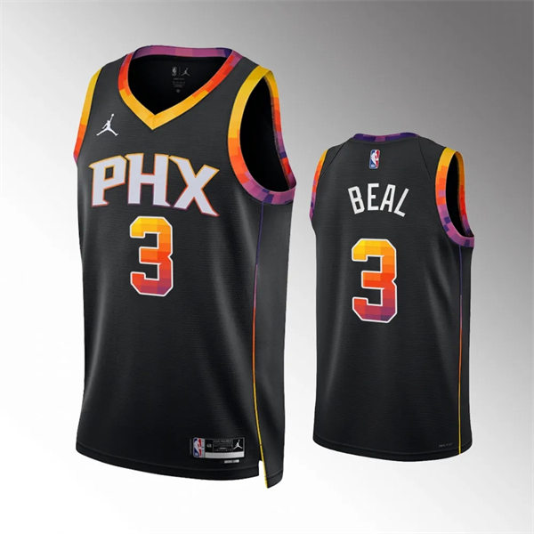 Mens Phoenix Suns #3 Bradley Beal Black Statement Edition Jersey